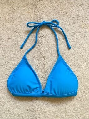 NWOT/ Splash! Hawaii Blue Triangle Halter Bikini Top, size S, w/ removable pads